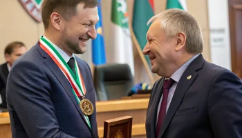 Мэр Кудрявцев поздравил Дмитрия Асанцева с медалью за вклад в развитие Новосибирска Мэр Кудрявцев поздравил Дмитрия Асанцева с медалью за вклад в развитие Новосибирска